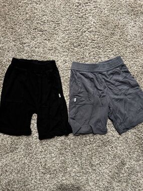 Little Sleepies Black and Gray Knit Shorts Set
